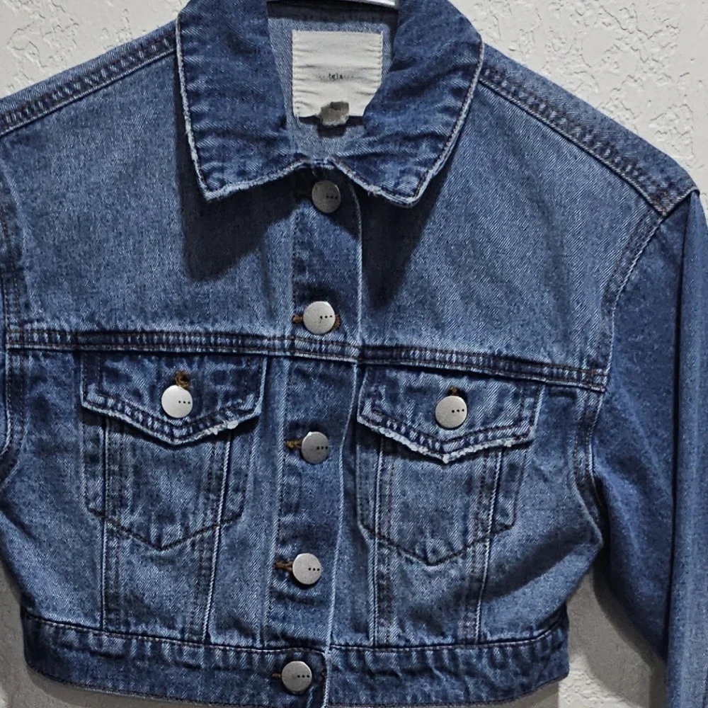 Tgla Girls Blue Cropped Denim Jacket 10
